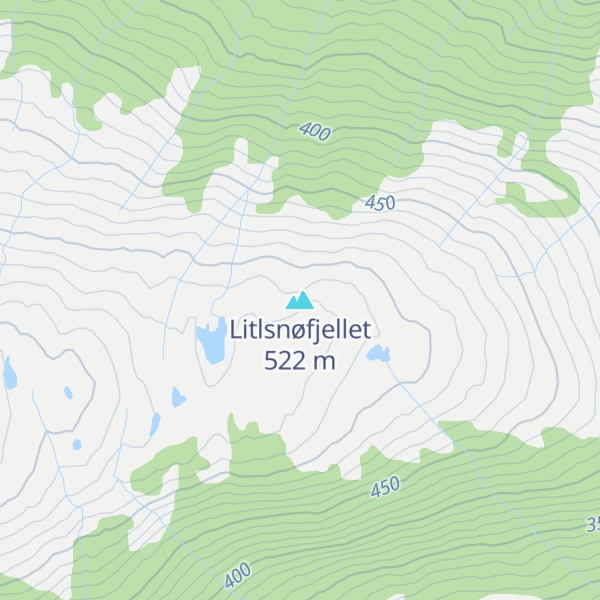 Map of Litlsnøfjellet