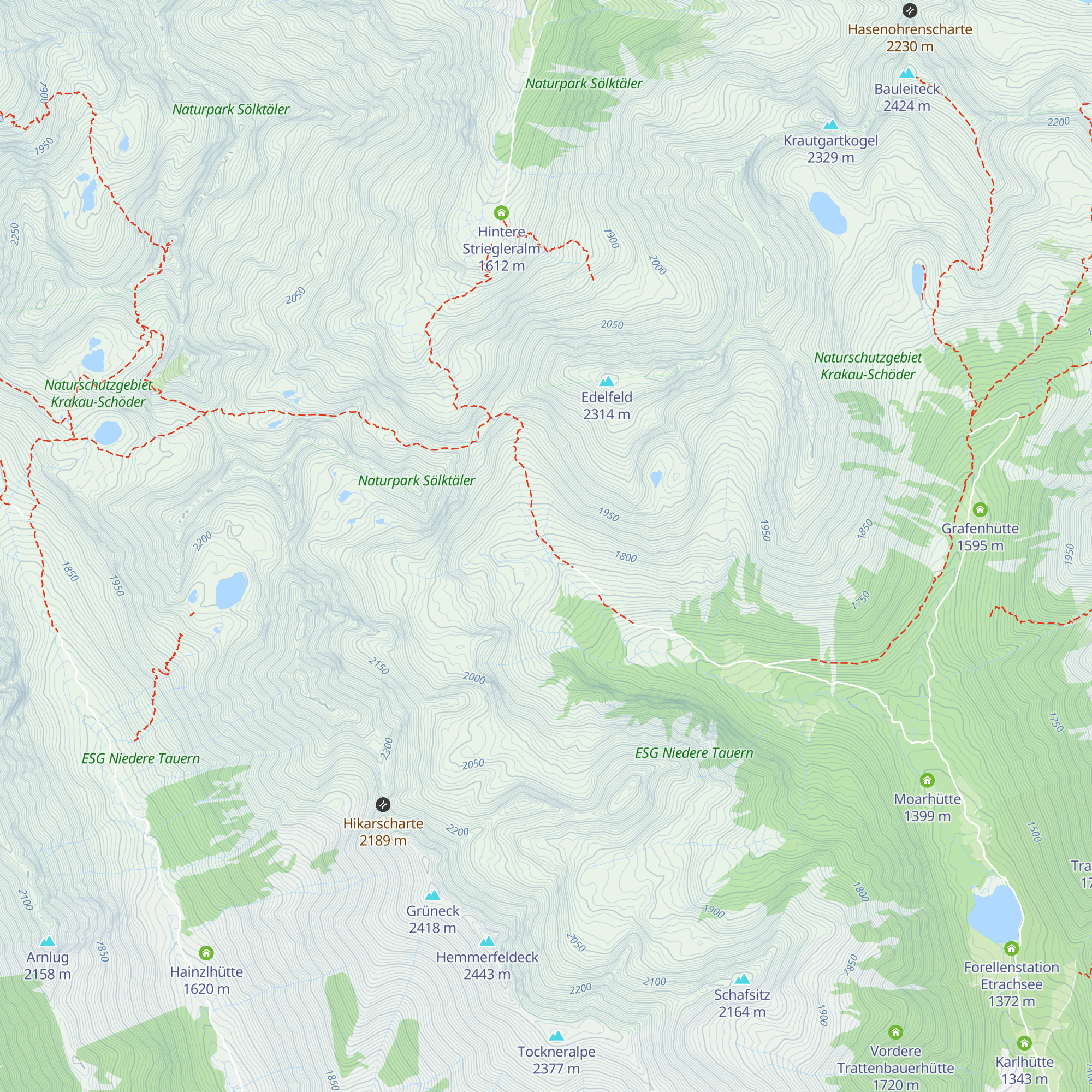 Hubenbaueralm map