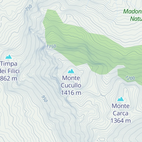 Map of Monte Cucullo
