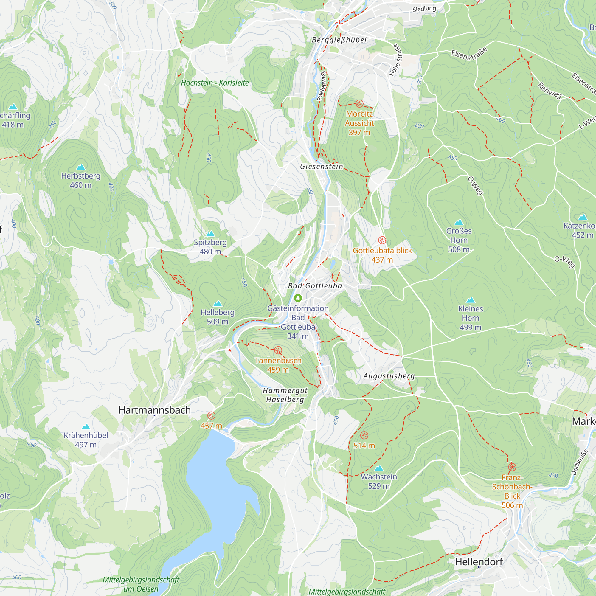 Gästeinformation Bad Gottleuba map