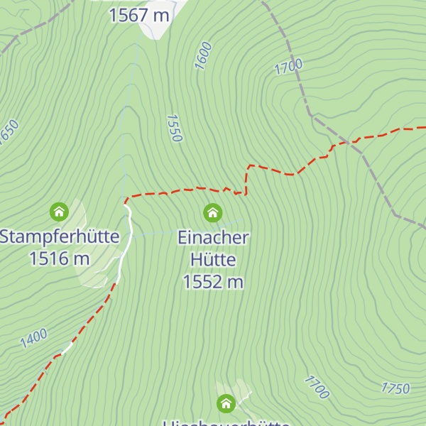Map of Einacher Hütte