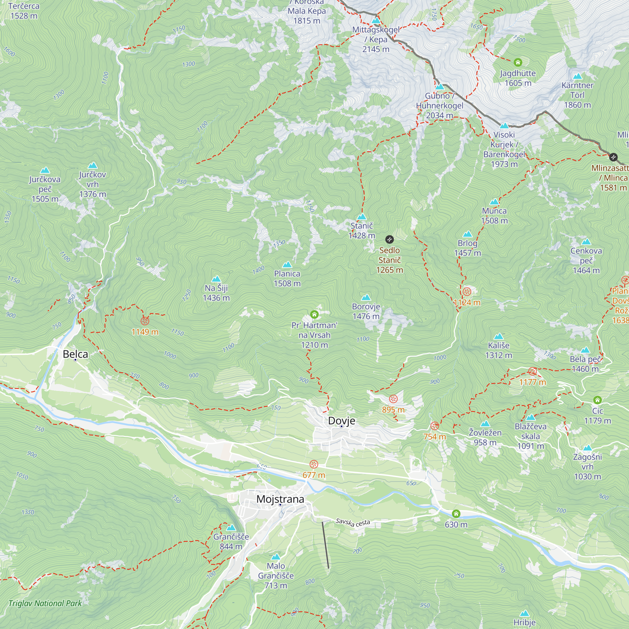 Pr' Hartman' na Vrsah map