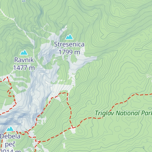Map of Vrh Sedla
