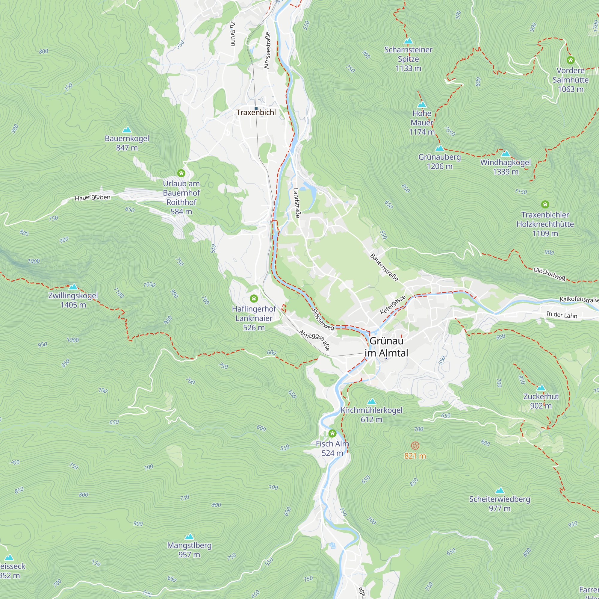 Brunnen Kronawettau map