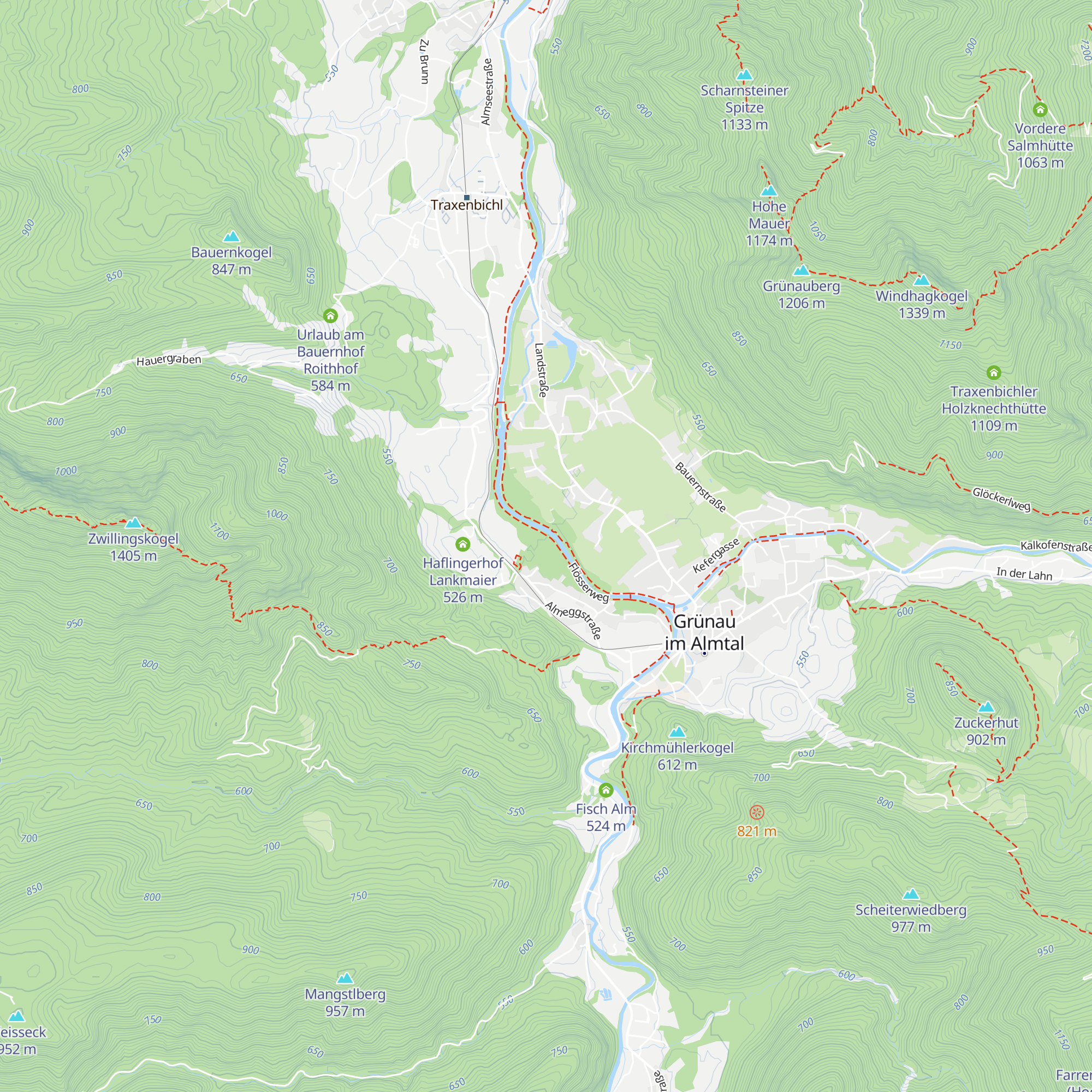 Brunnen Kronawettau map