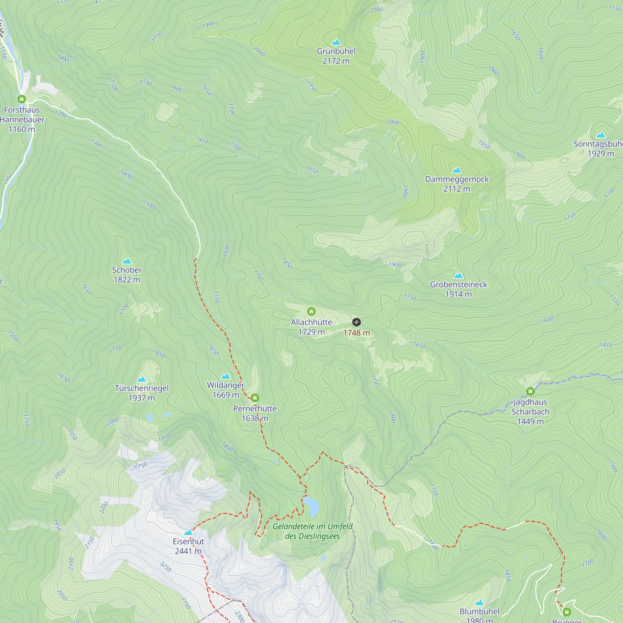 Allachhütte map