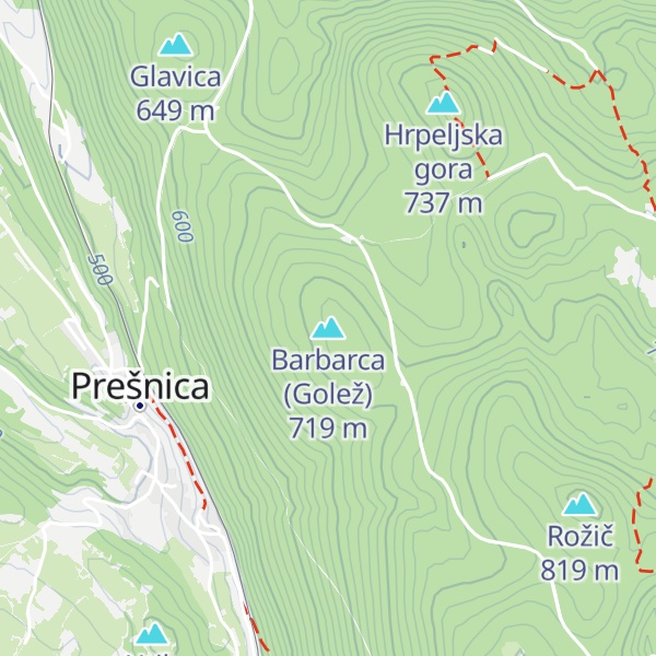 Map of Barbarca (Golež)