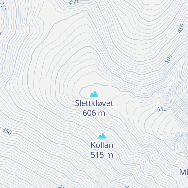 Map of Slettkløvet