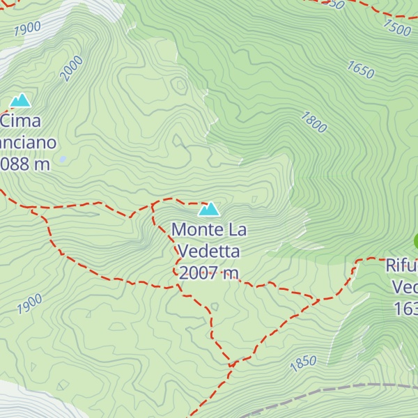 Map of Monte La Vedetta