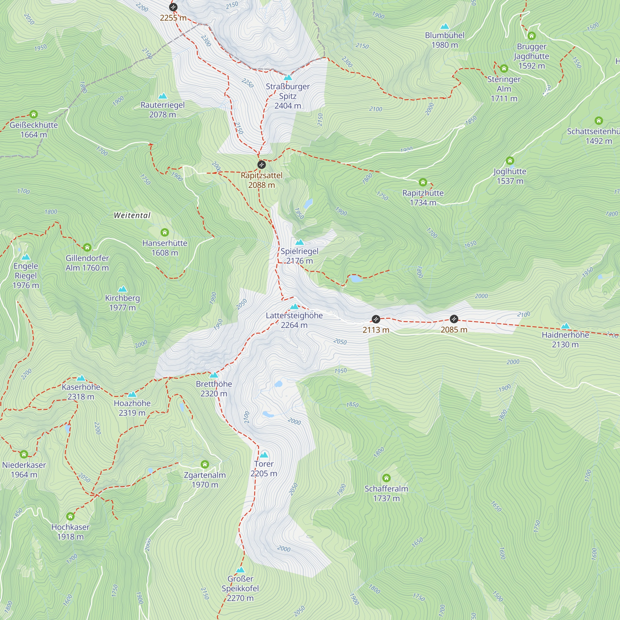 Schutzhütte Lattersteighöhe map