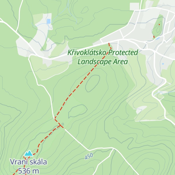 Map of (Vraní les) [Svatá]