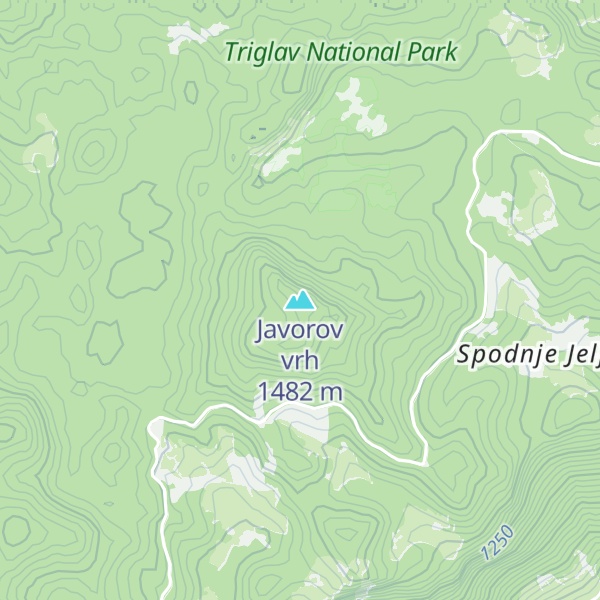 Map of Javorov vrh