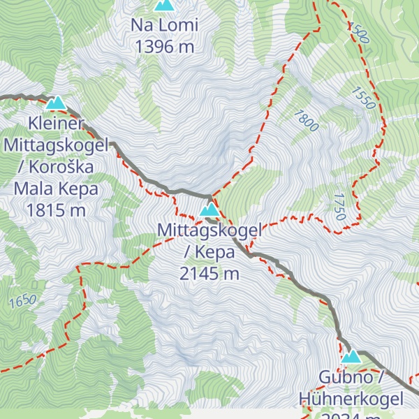 Map of Mittagskogel / Kepa