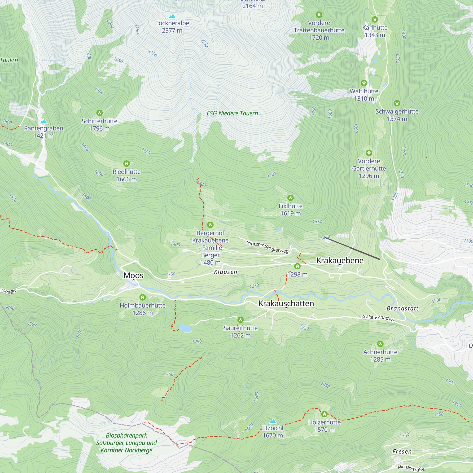 Bergerhof Krakauebene - Familie Bachler map