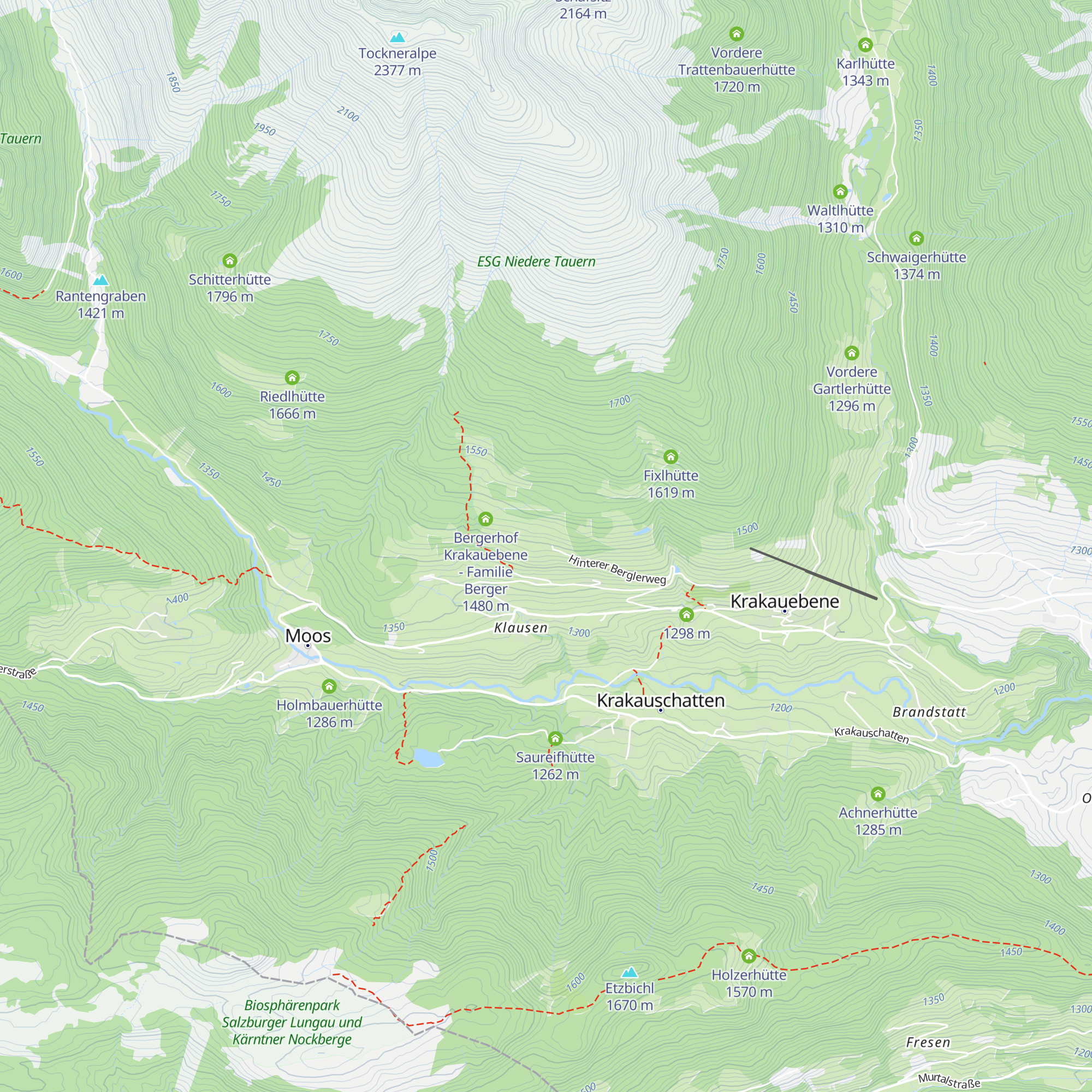 Bergerhof Krakauebene - Familie Bachler map