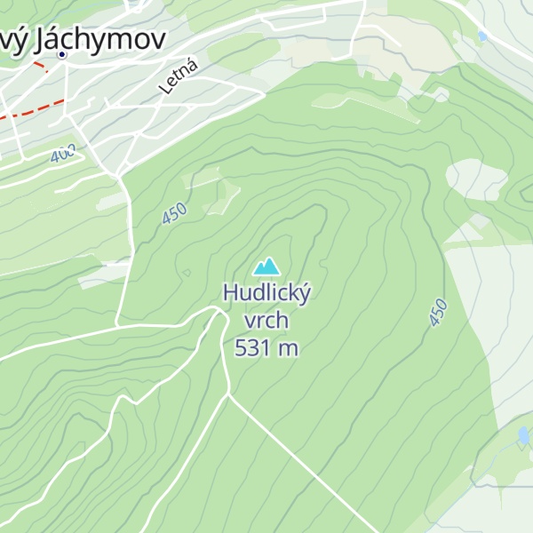 Map of Hudlický vrch