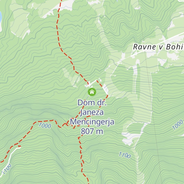 Map of Dom dr. Janeza Mencingerja