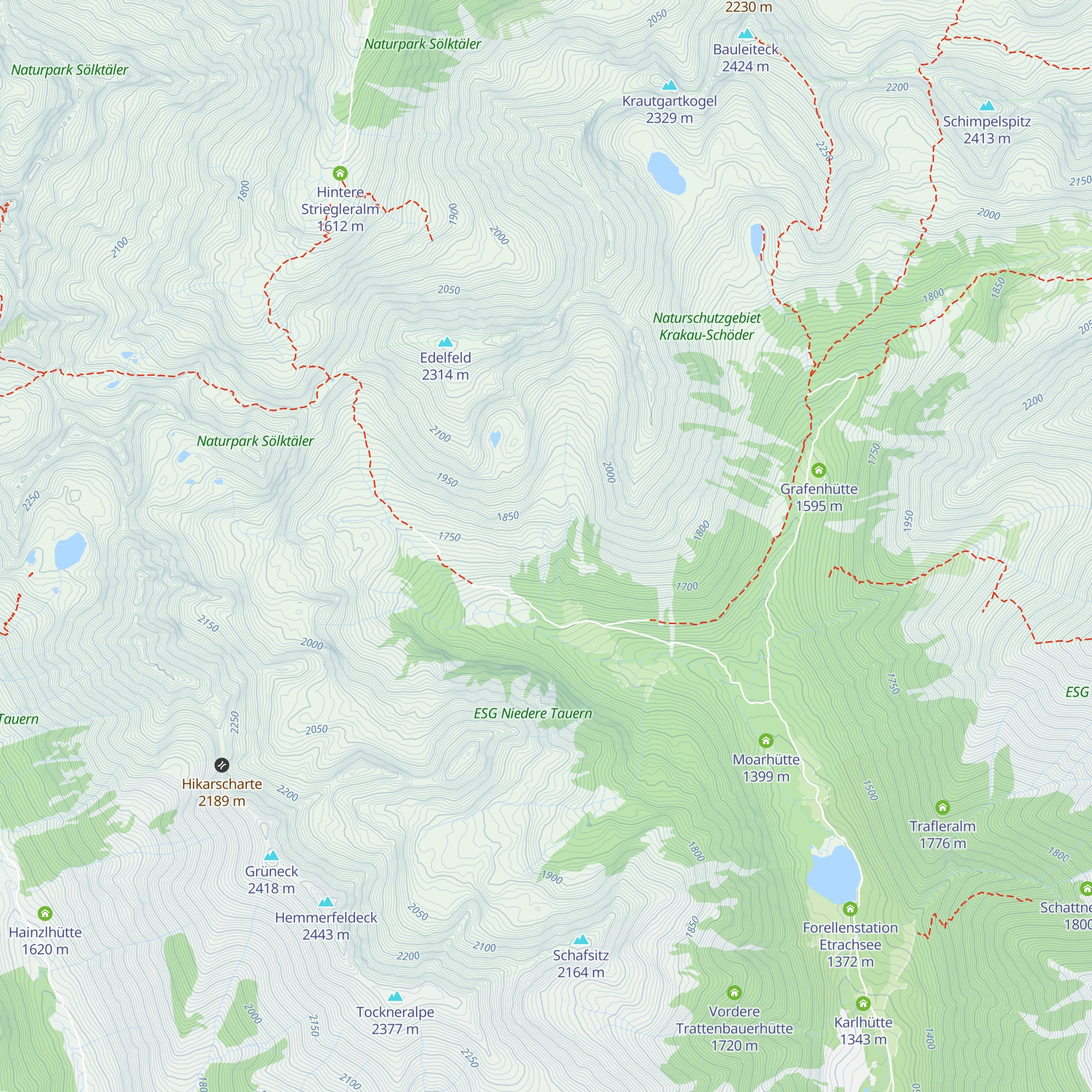 Obere Schöttelhütte map