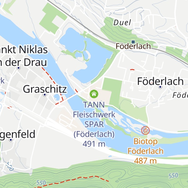 Map of TANN Fleischwerk SPAR (Föderlach)
