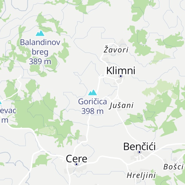 Map of Goričica