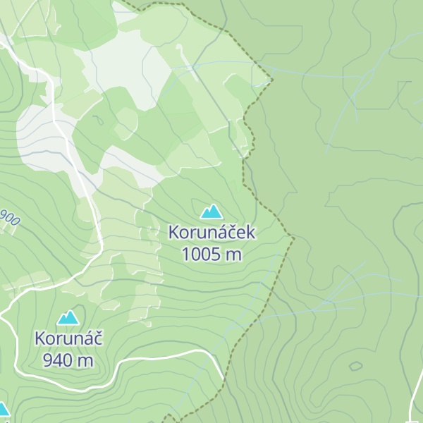 Map of Korunáček
