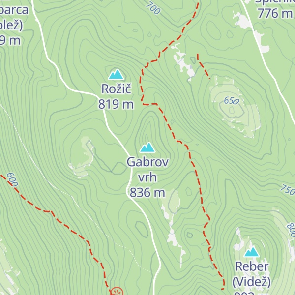 Map of Gabrov vrh