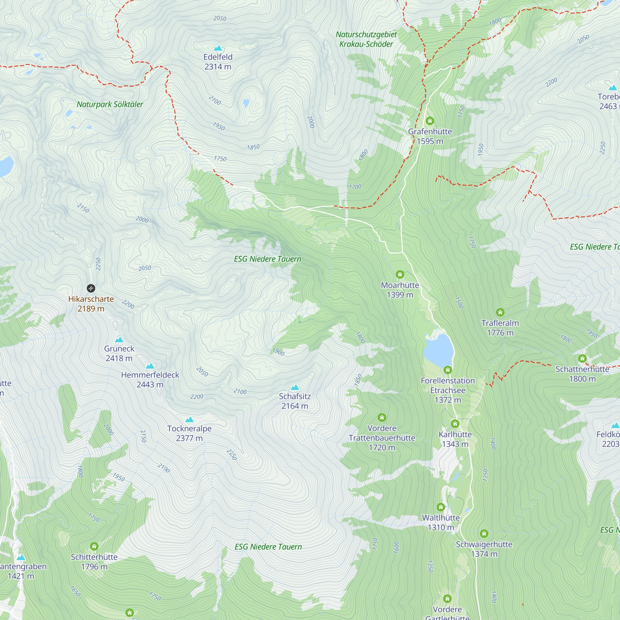 Hintere Gartlerhütte map