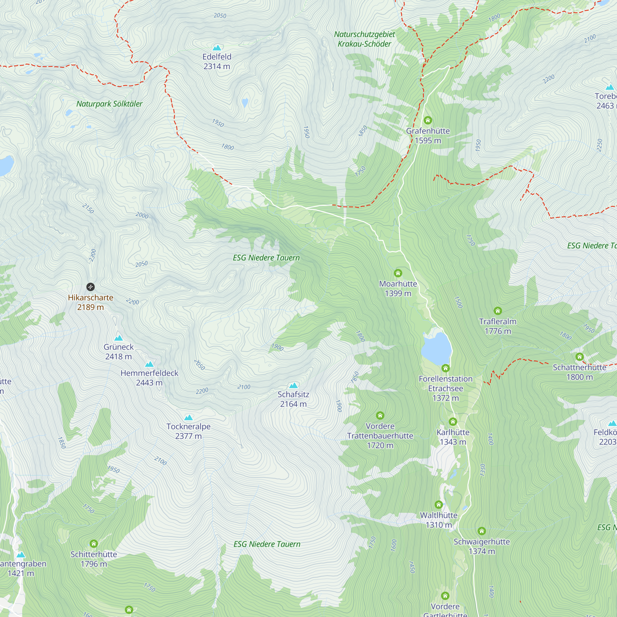 Hintere Gartlerhütte map