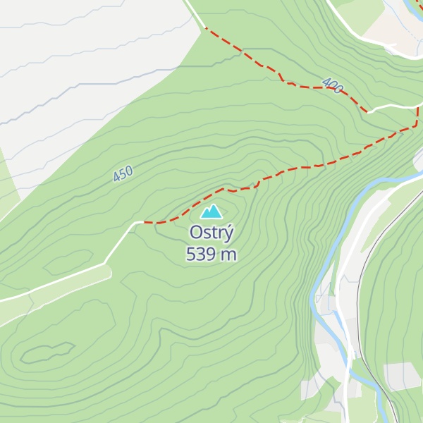 Map of Ostrý