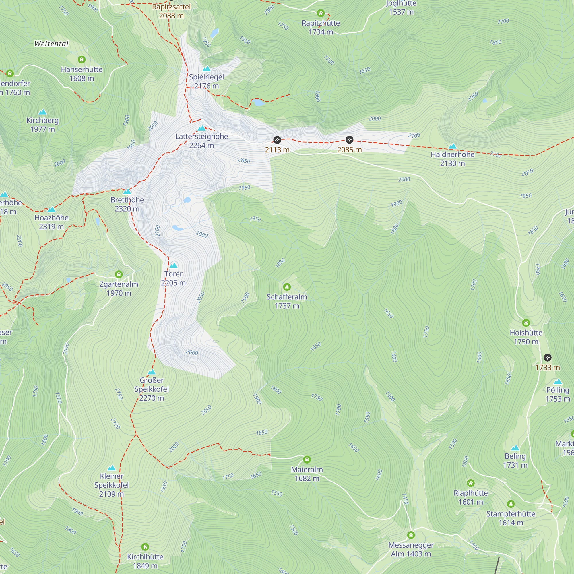 Schafferalm map