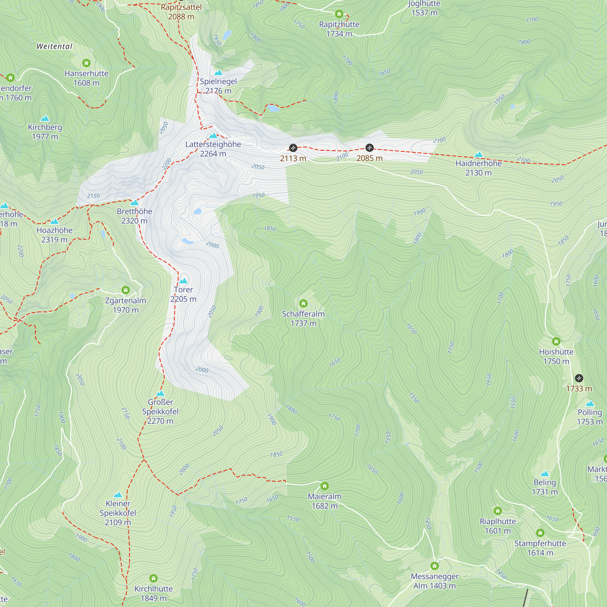 Schafferalm map