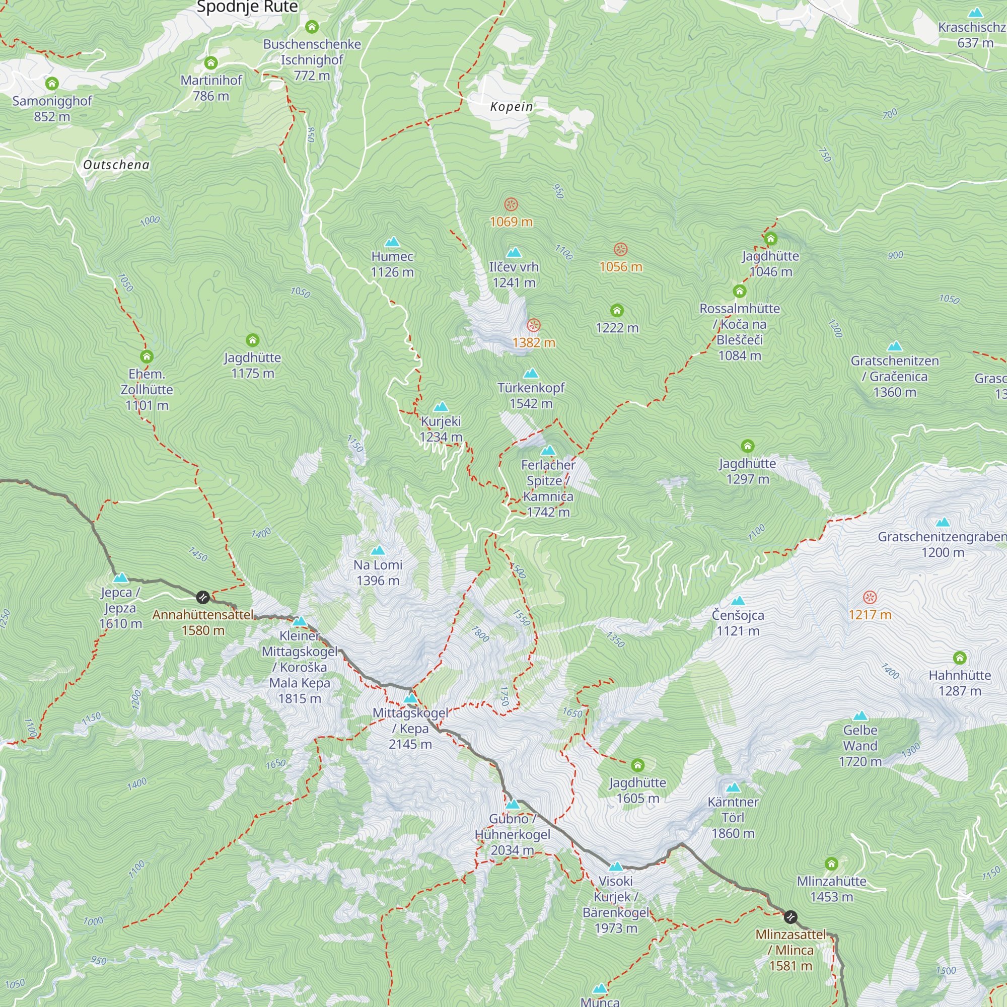 Bertahütte map
