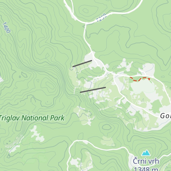 Map of Cosy Lodge Pokljuka