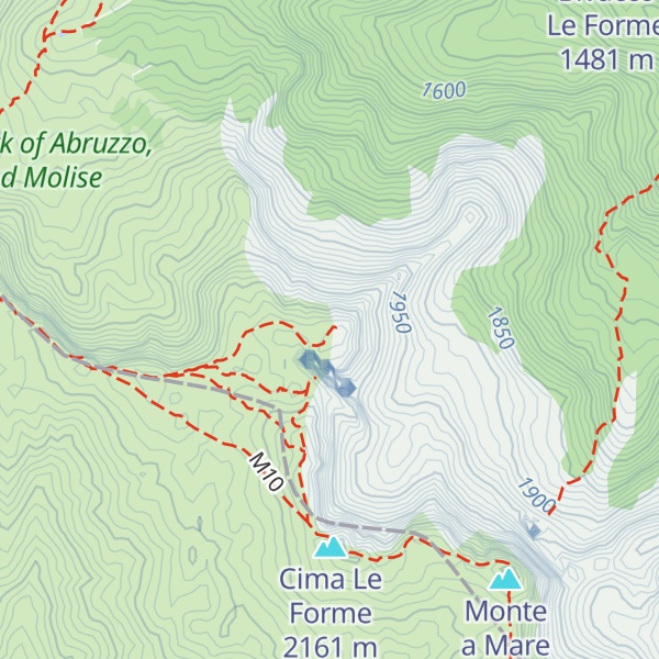 Map of Monte La Metuccia