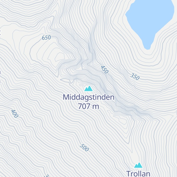 Map of Middagstinden