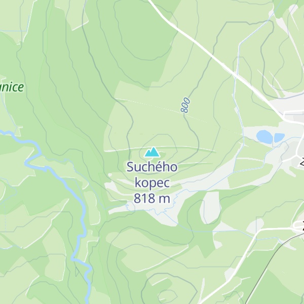 Map of Suchého kopec