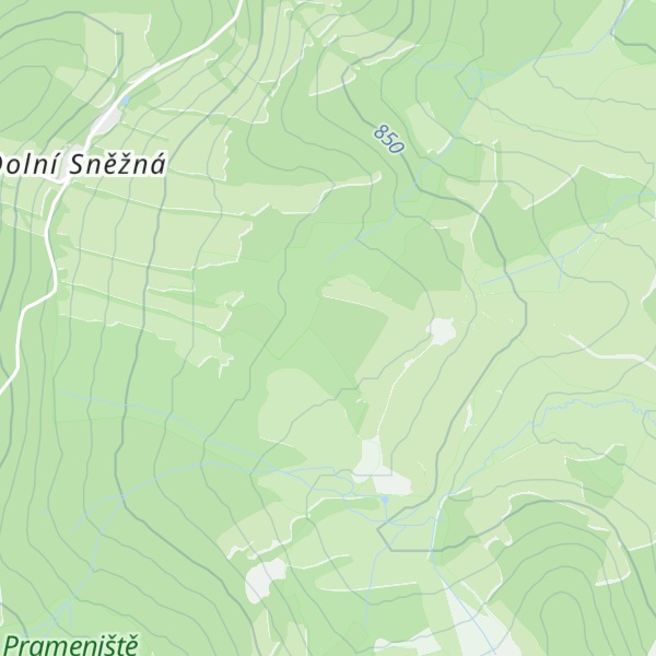 Map of Nad Kapličkou [Zbytiny-Spálenec]