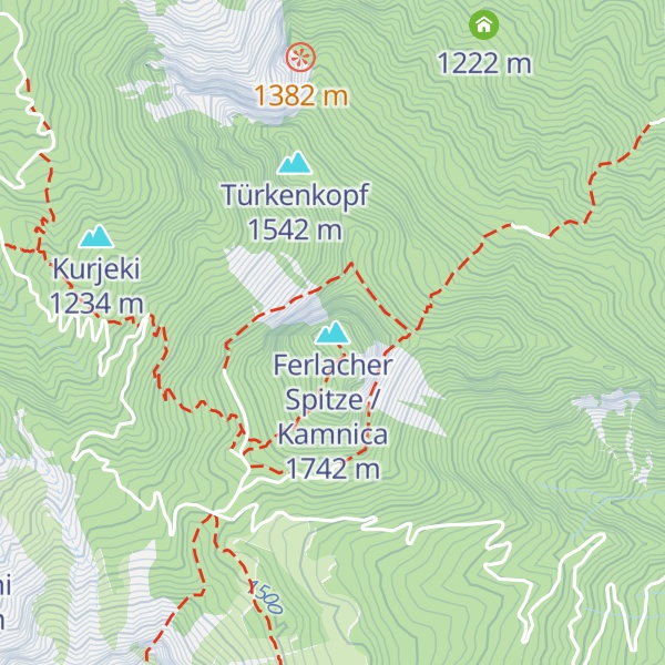 Map of Ferlacher Spitze / Kamnica