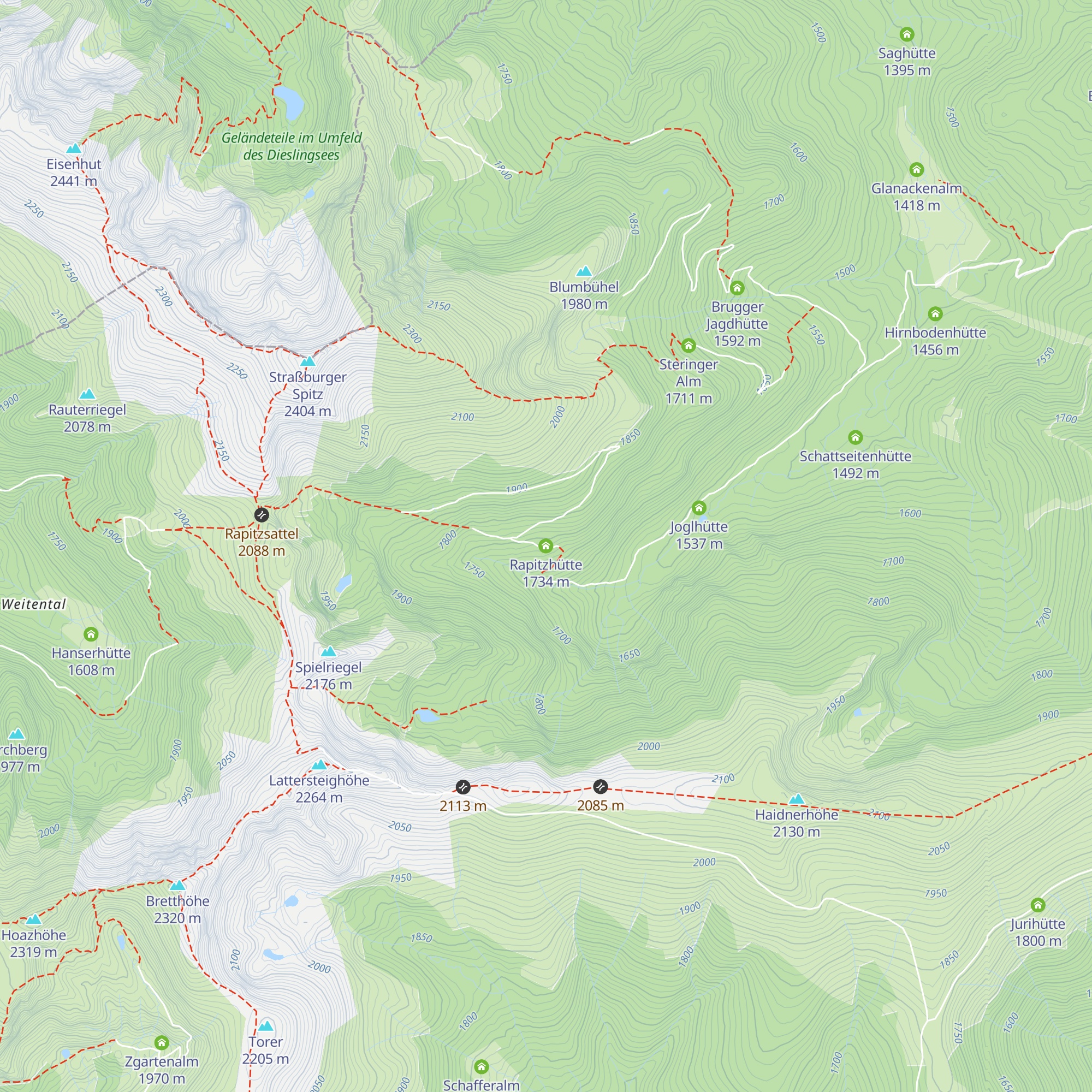 Rapitzhütte map