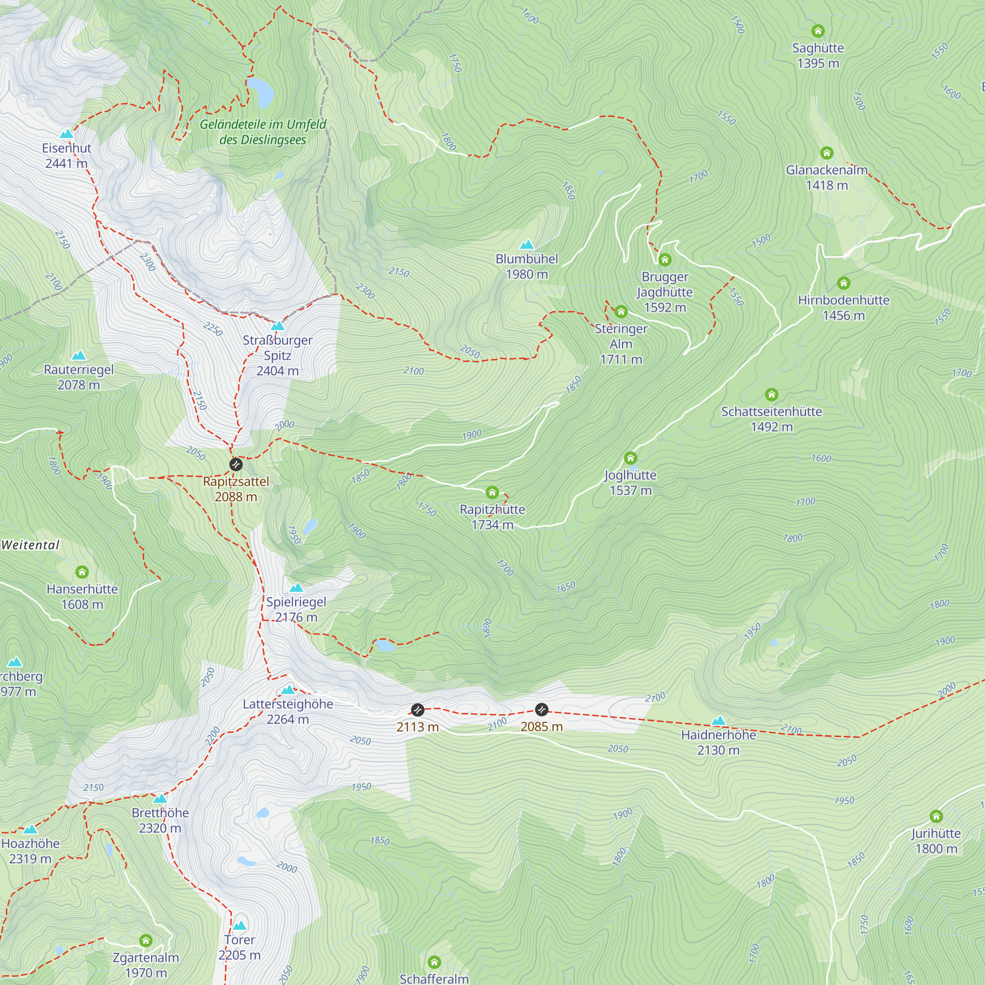 Rapitzhütte map