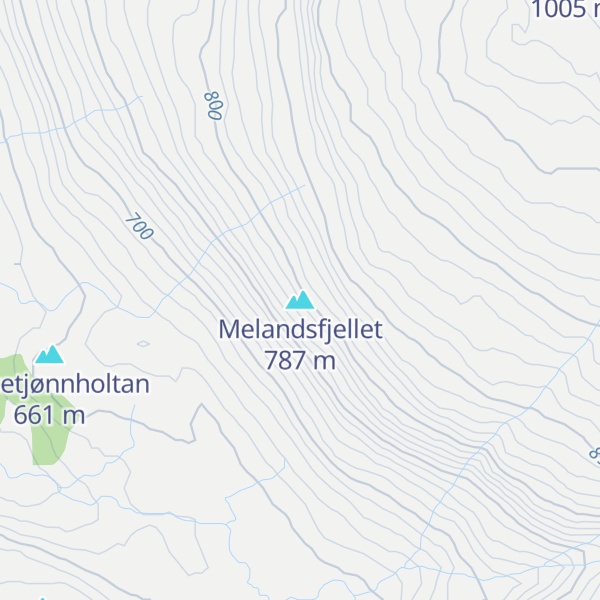 Map of Melandsfjellet