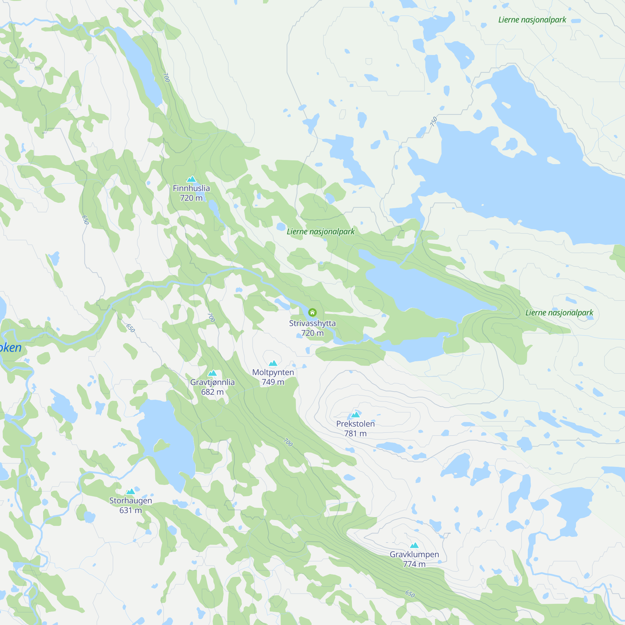 Strivasshytta map