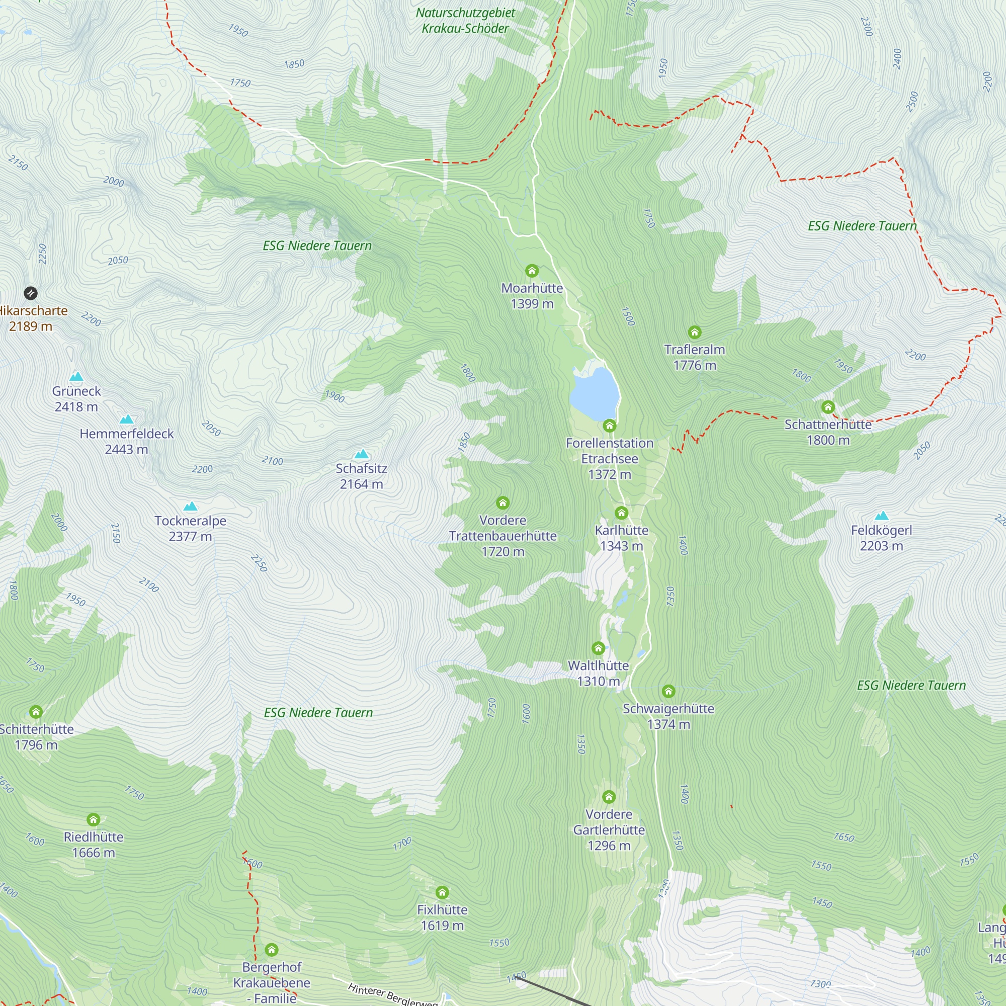 Vordere Trattenbauerhütte map