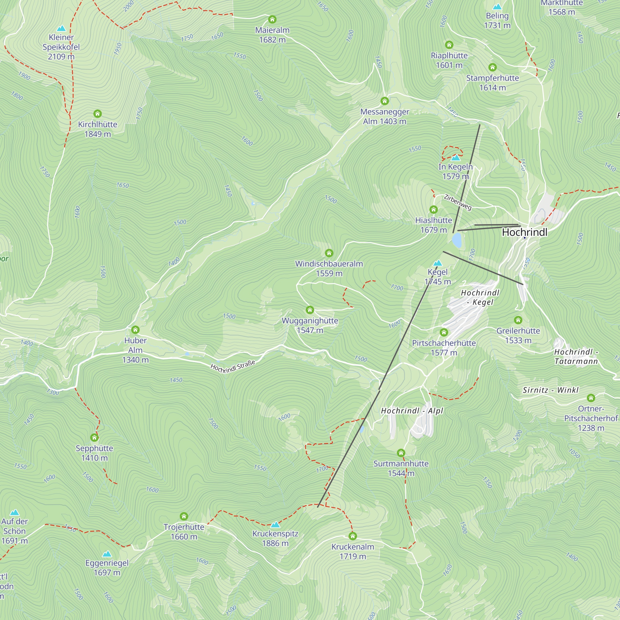 Wugganighütte map