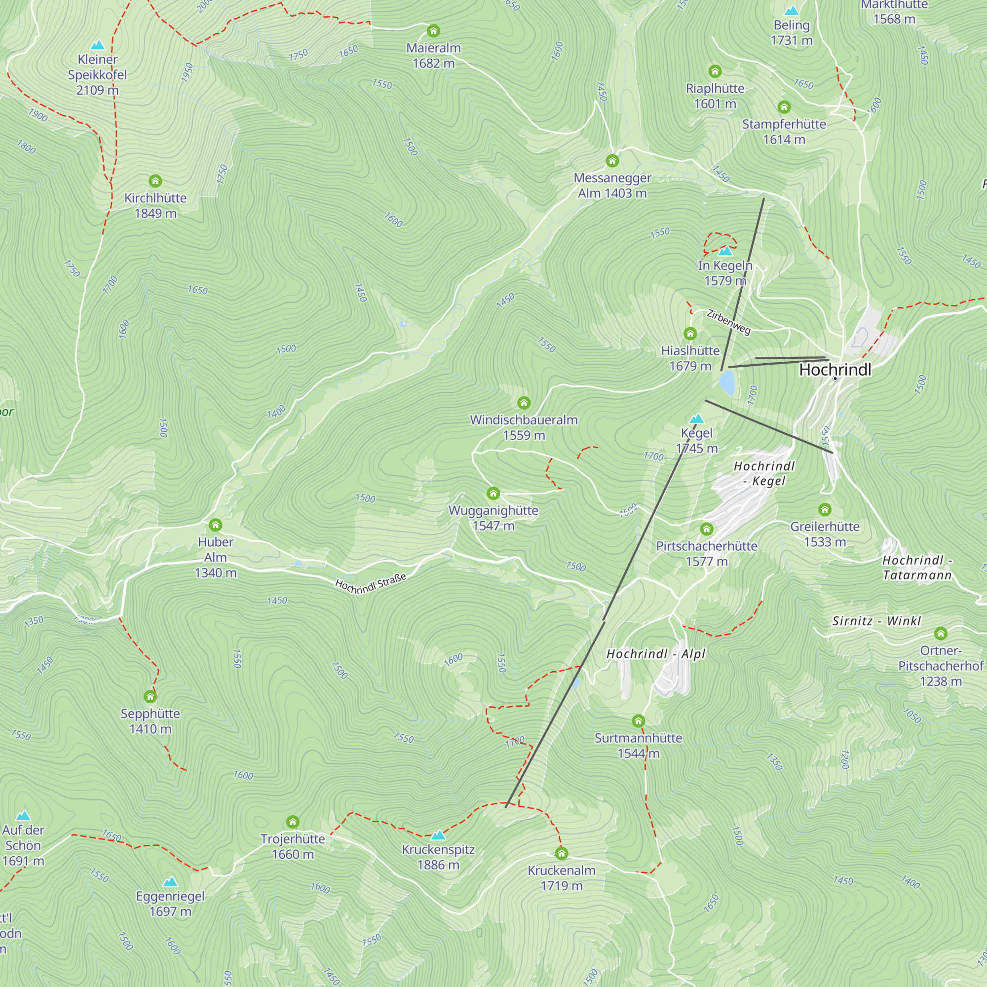 Wugganighütte map