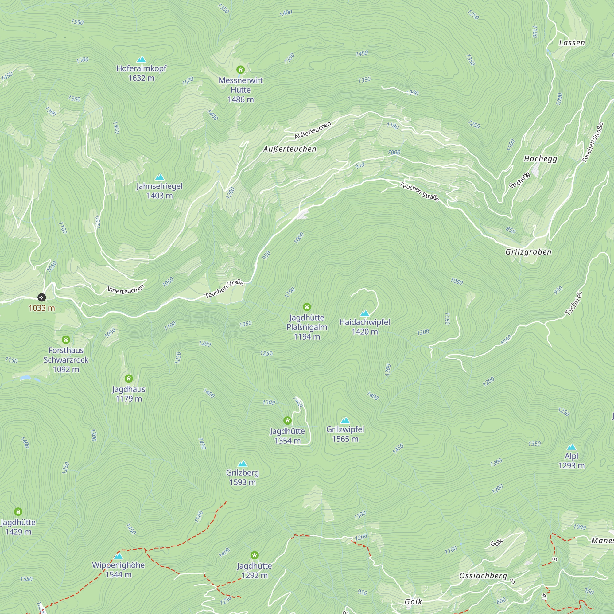 Jagdhütte Plaßnigalm map