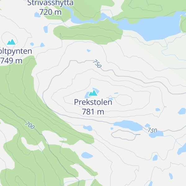 Map of Prekstolen