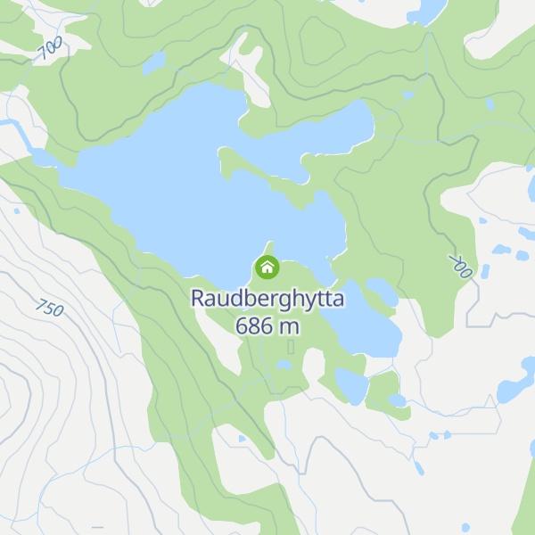 Map of Raudberghytta