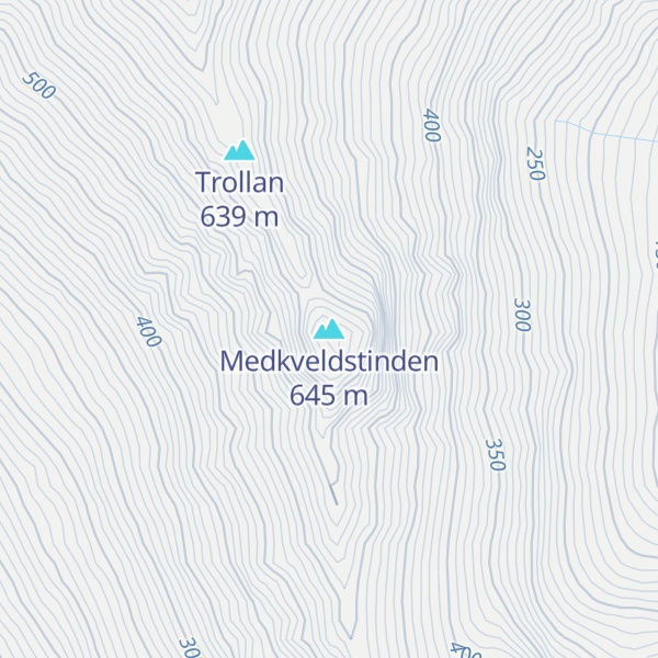Map of Medkveldstinden
