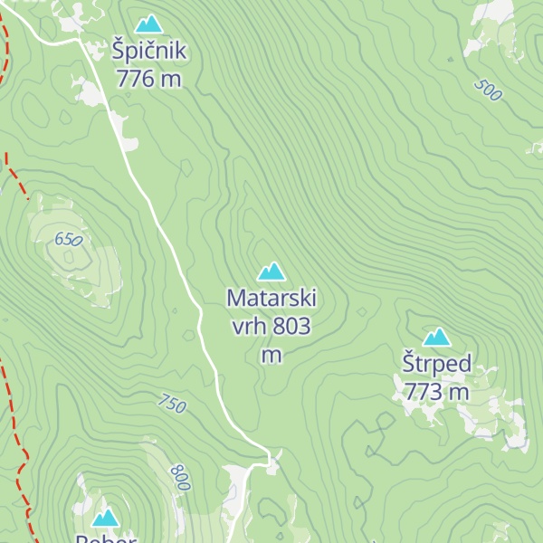 Map of Matarski vrh